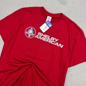 NEW Shelby American Cobra Graphic Logo T Shirt Men's Size L Hot Rod Cars Moto